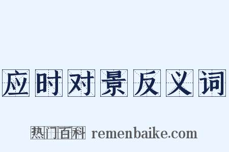 应时对景反义词是什么意思的图片